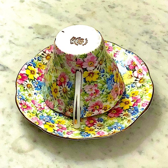 ROSINA-QUEENS CUP & SAUCER SET CHINTZ VINTAGE MADE IN ENGLAND BONE CHINE FLORAL - Picture 7 of 16